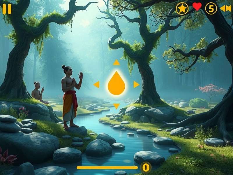 Yogi SCharm Forest gameplay screenshot showing mystical forest environment